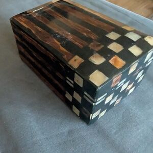 Checkered Wooden Box